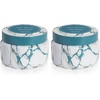 image:imageCapri Blue Modern Marble Printed Travel Tin Jar Candles  Luxury Decorative Candles for Home Scented  Long Lasting Soy Wax Blend  Aloha Orchid 85 ozVolcano