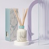 image:imageCapri Blue Modern Marble Reed Diffuser Set  Includes Reed Diffuser Sticks Scented Oil amp Glass Bottle  Luxury Scents for Bedroom Decor amp Bathroom Air Freshener  Volcano 57 fl ozBlue Jean