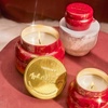 image:imageCapri Blue Scented Candles  Glimmer Collection  Ombre Glass Candle Holder  Luxury Apple Candles for Women amp Men  Signature Jar in Cranberry Red and Gold Apple Cider Social 19 ozApple Cider Social