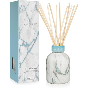 image:imageCapri Blue Modern Marble Reed Diffuser Set  Includes Reed Diffuser Sticks Scented Oil amp Glass Bottle  Luxury Scents for Bedroom Decor amp Bathroom Air Freshener  Volcano 57 fl ozBlue Jean