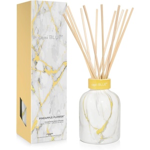 image:imageCapri Blue Modern Marble Reed Diffuser Set  Includes Reed Diffuser Sticks Scented Oil amp Glass Bottle  Luxury Scents for Bedroom Decor amp Bathroom Air Freshener  Volcano 57 fl ozPineapple Flower