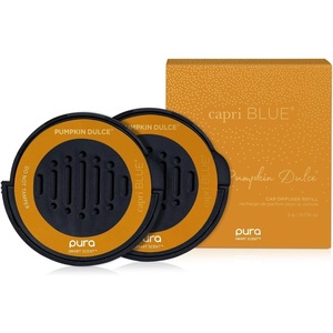 image:imageCapri Blue Pura Car Diffuser Refills  Includes 2 Car Air Freshener Pura Scent Diffusers  Long Lasting Air Freshener  Refills Only  Notes of Sugared Citrus amp Tropical Fruits Volcano 2 PackPumpkin Dulce