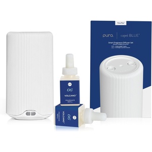 image:imageCapri Blue Pura Plus Smart Home Fragrance Diffuser Kit  Includes 1 Tabletop Pura Diffuser and 2 Volcano Refills  Notes of Tropical Fruits amp Sugared Citrus