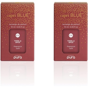 image:imageCapri Blue Pura Smart Home Plugin Diffuser Refills  Includes 2 Capri Blue Pura Refills for Plug In Diffusers for Home  Long Lasting Luxury Scents  Holiday Volcano Pack of 2Tinsel  Spice