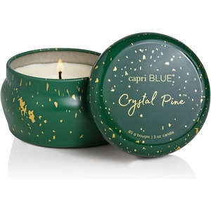 image:imageCapri Blue Scented Candles  Glimmer Collection  Ombre Glass Candle Holder  Luxury Apple Candles for Women amp Men  Signature Jar in Cranberry Red and Gold Apple Cider Social 19 ozCrystal Pine