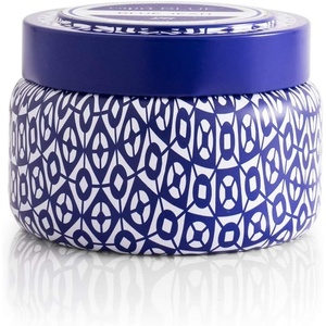 image:imageCapri Blue Volcano Printed Travel Tin Jar Candle  Luxury Candle with a Long Lasting Soy Wax Blend  Scented with Tropical amp Fruity Fragrance Blue Color 85 ozCobalt Blue