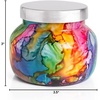 image:imageCapri Blue Volcano Rainbow Watercolor Signature Glass Jar Candle Aromatherapy Diffuser  Tropical Fruits amp Sugared Citrus Scent 19 OzVolcano
